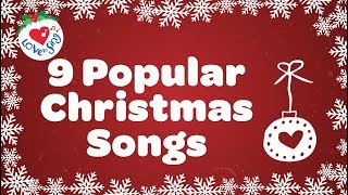 Top 9 Christmas Songs and Carols with Lyrics [upl. by Monafo]