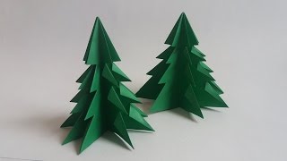 Como hacer un arbol de Navidad de papel  Christmas Tree Origami [upl. by Timrek431]