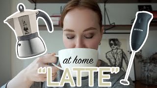 HOW TO MAKE A quotLATTEquot AT HOME moka pot  frother [upl. by Esadnac]