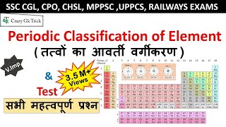 Science Gk  Periodic Classification of Element  आवर्त सारणी  By Akshay Shrivastava [upl. by Fira]