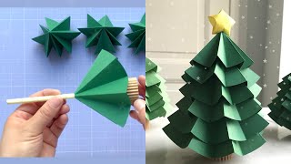 Arbolito de navidad de papel I DIY Christmas Tree 🎄⭐ [upl. by Ennairej746]