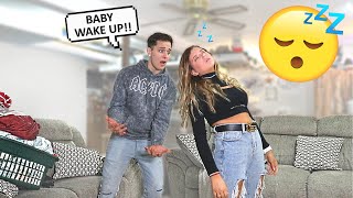 Sleep Walking PRANK on my BOYFRIENDCute Reaction [upl. by Ahsitahs]