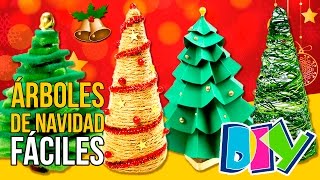 🎄 5 ARBOLES de NAVIDAD caseros MINI  🎄 MANUALIDADES navideños DIY para DECORAR 🎄 [upl. by Won]