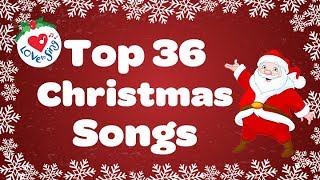 Top 36 Popular Christmas Songs and Carols Playlist 🎅 [upl. by Wallack]