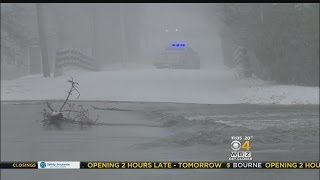 Blizzard Brings Flooding To Scituate Surrounding Areas [upl. by Yblok]