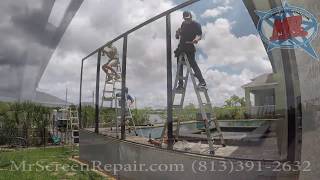 Pool Enclosure Build and Super Gutter Install with Mr Screen Repair® [upl. by Oterol]