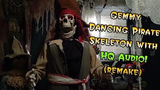 Gemmy Life Size Dancing Pirate Skeleton with HQ Audio REMAKE [upl. by Anastatius]