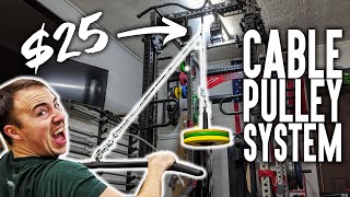 How To DIY Cable Pulley Home Gym System for 25 [upl. by Doralyn164]