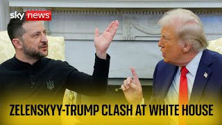 Trump and Zelenskyy clash in Washington [upl. by Nylodnew760]