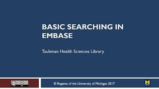 Basic Searching in Embase [upl. by Beller534]