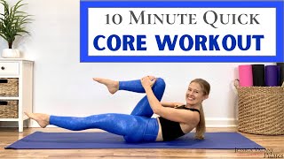 10 Minute Quick Core Workout  Pilates Abs at Home [upl. by Ander]