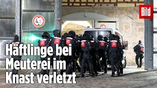 Gefängnismeuterei Polizei stürmt Knast in Thüringen  JVA Untermaßfeld [upl. by Hogle]